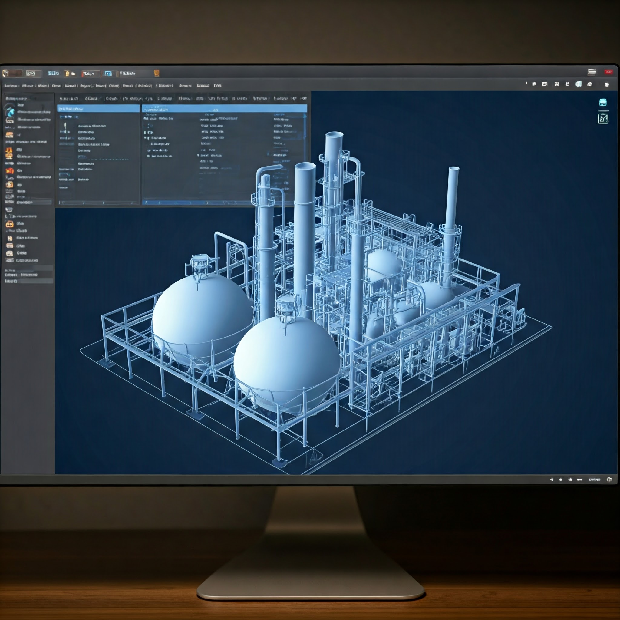 3D CAD Model of Gas Processing Facility