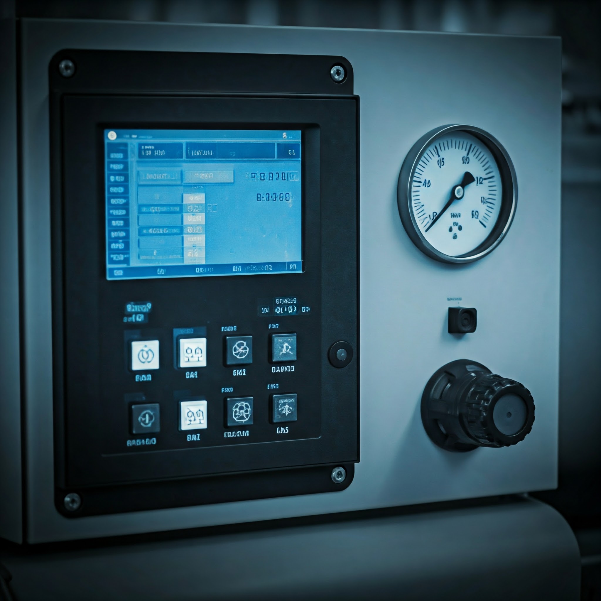 Modern Control Panel with Digital Displays